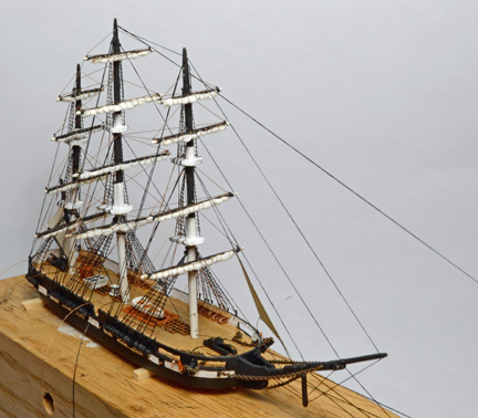 The Ramming and Sinking of the USS Cumberland by the CSS Virginia Ship in Bottle